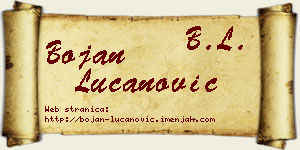 Bojan Lučanović vizit kartica